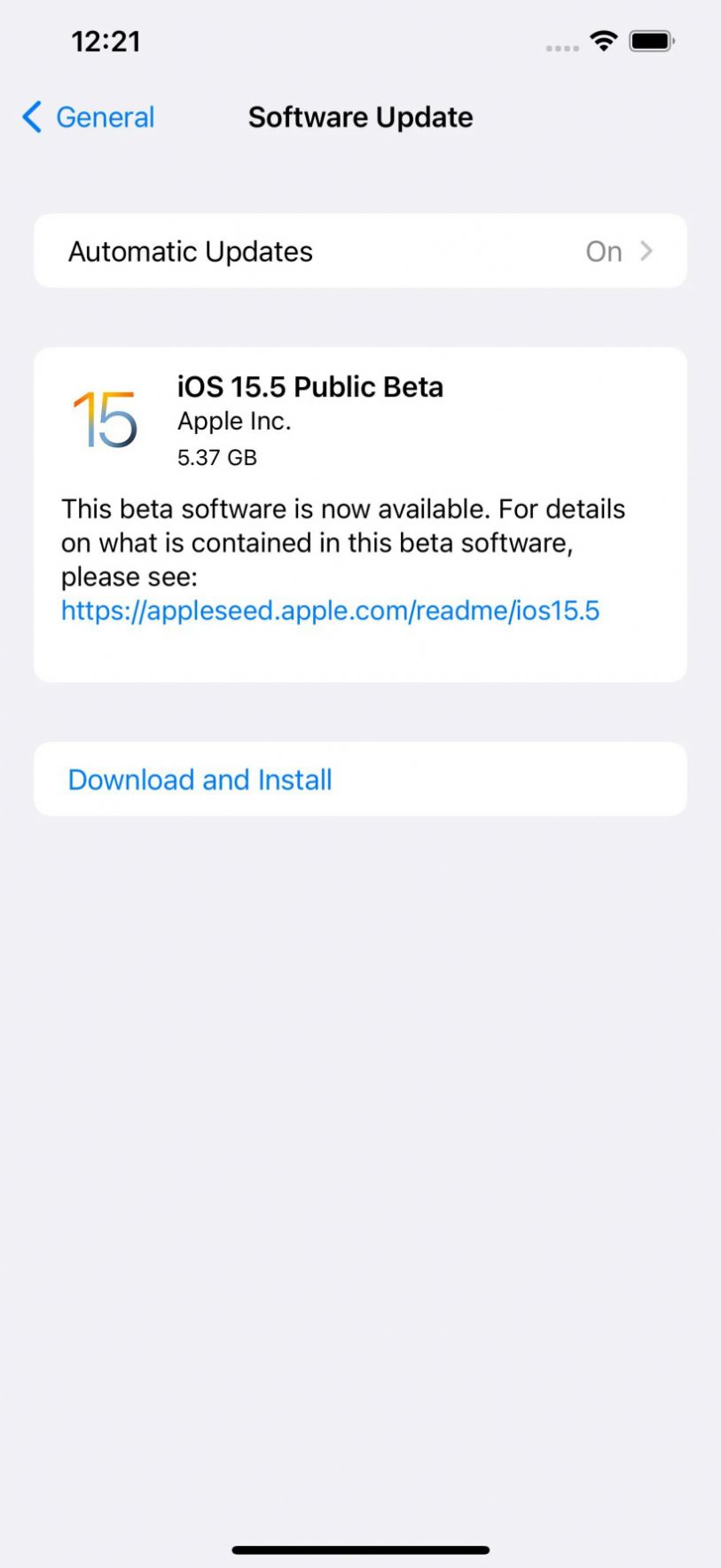 iPadOS15.5Beta3描述文件更新官方升级
