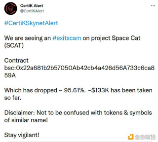 Space Cat项目已获利约13.3万美元