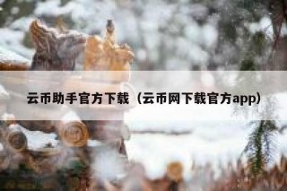云币助手官方下载（云币网下载官方app）