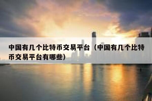 中国有几个比特币交易平台（中国有几个比特币交易平台有哪些）-第1张图片-欧意下载