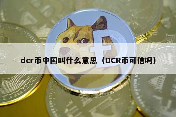 dcr币中国叫什么意思(DCR币可信吗)