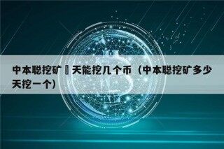 中本聪挖矿毎天能挖几个币（中本聪挖矿多少天挖一个）
