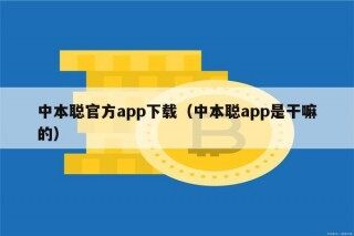 中本聪官方app下载（中本聪app是干嘛的）