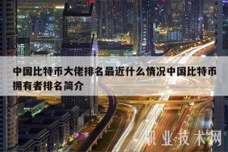 中国比特币大佬排名最近什么情况中国比特币拥有者排名简介