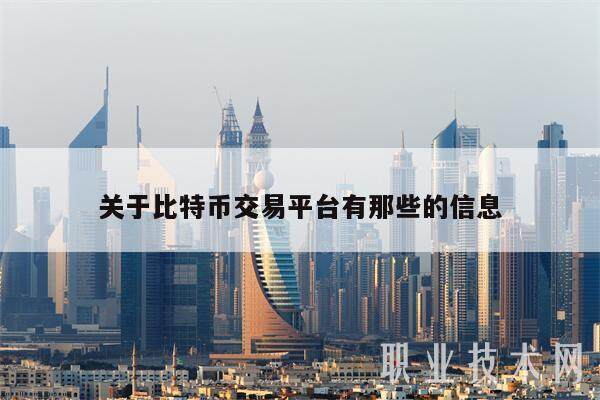 关于比特币交易平台有那些的信息-第1张图片-欧意下载